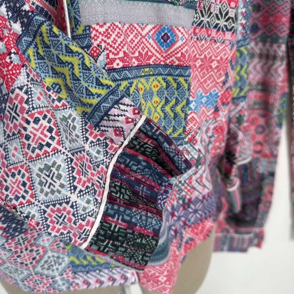 Victoria's Secret 2PC Pajama Set  Women's XS Pink Patchwork Americana Country - Picture 5 of 12
